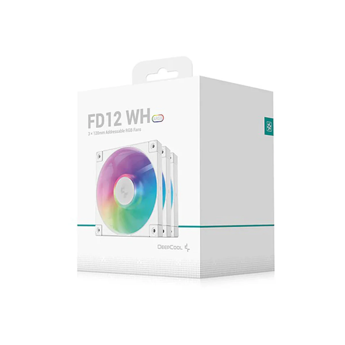Deepcool FD12 ARGB 3x120mm Addressable RGB Fans - White Deepcool FD12 ARGB 3x120mm Addressable RGB Fans - White